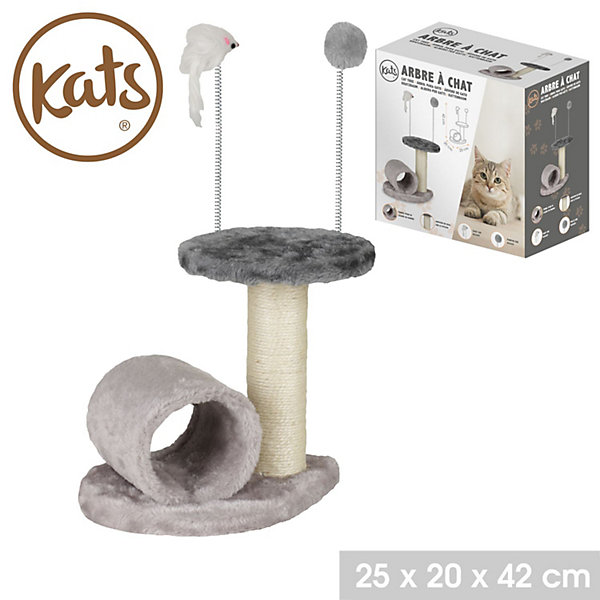 Arbre à chat avec jouets sur ressort MIA