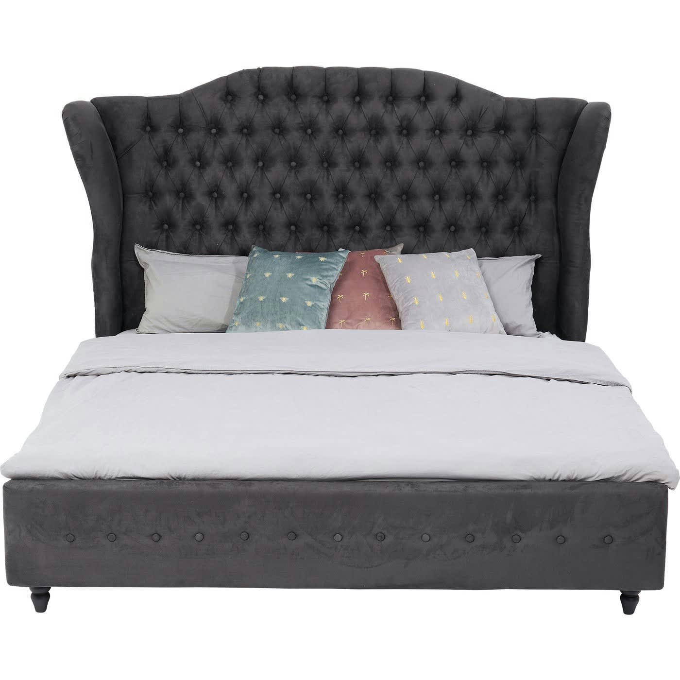 CITY SPIRIT - Lit 180x200 en velours gris