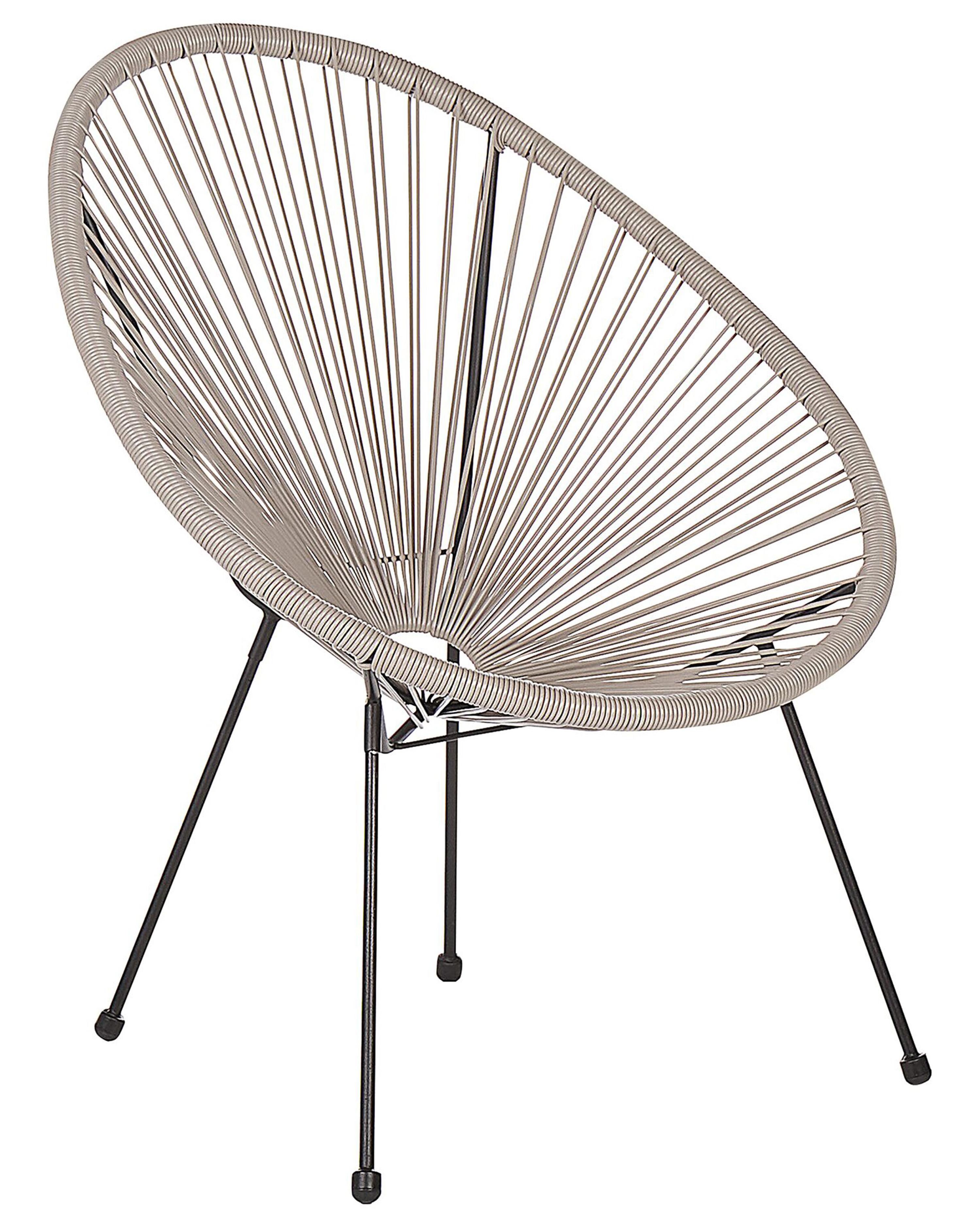 Bistro Set ACAPULCO II PE Rattan Light Grey