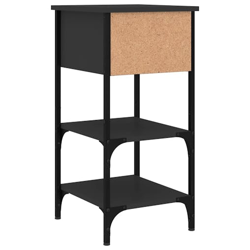 NNEVL Bedside Cabinets 2 pcs Black 34x36x70 cm Engineered Wood