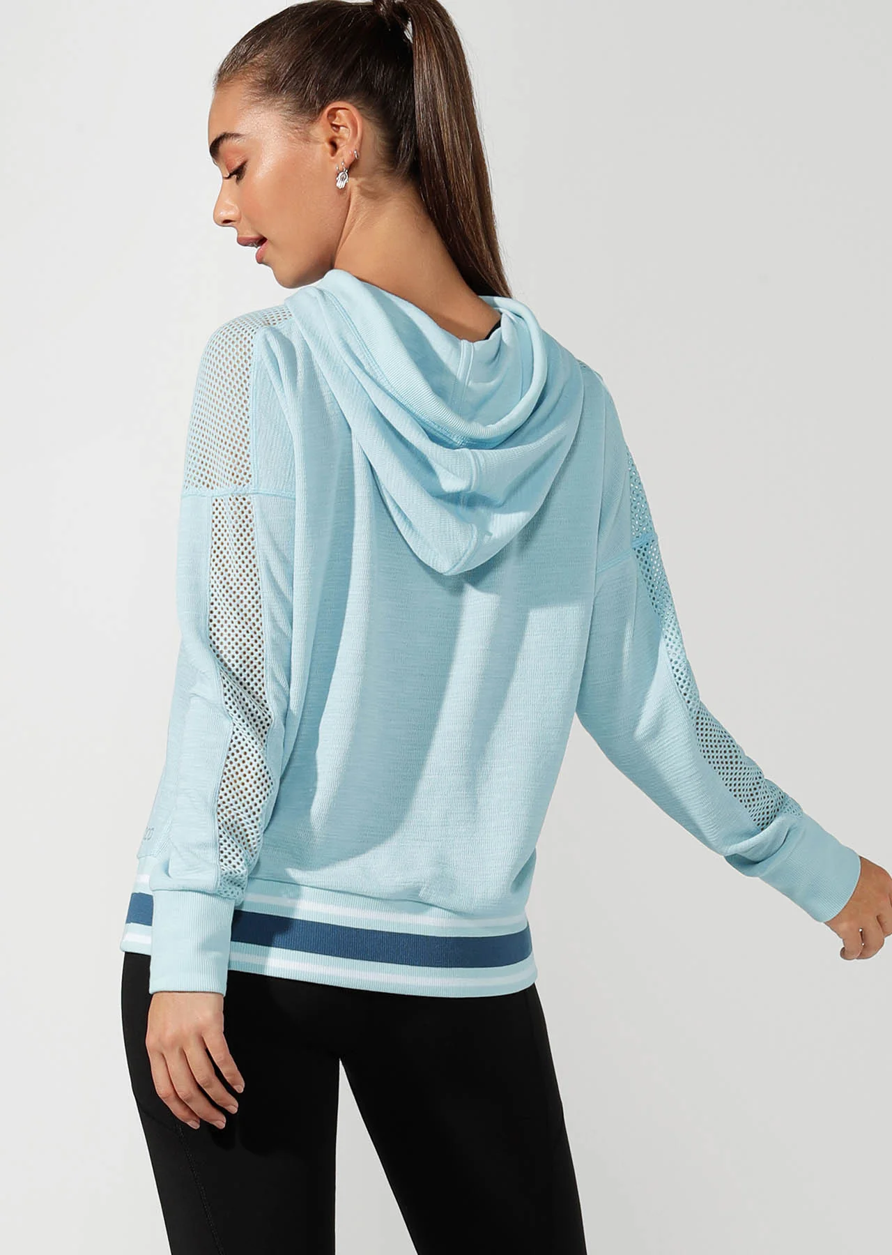 Workout Mesh Cropped Hoodie