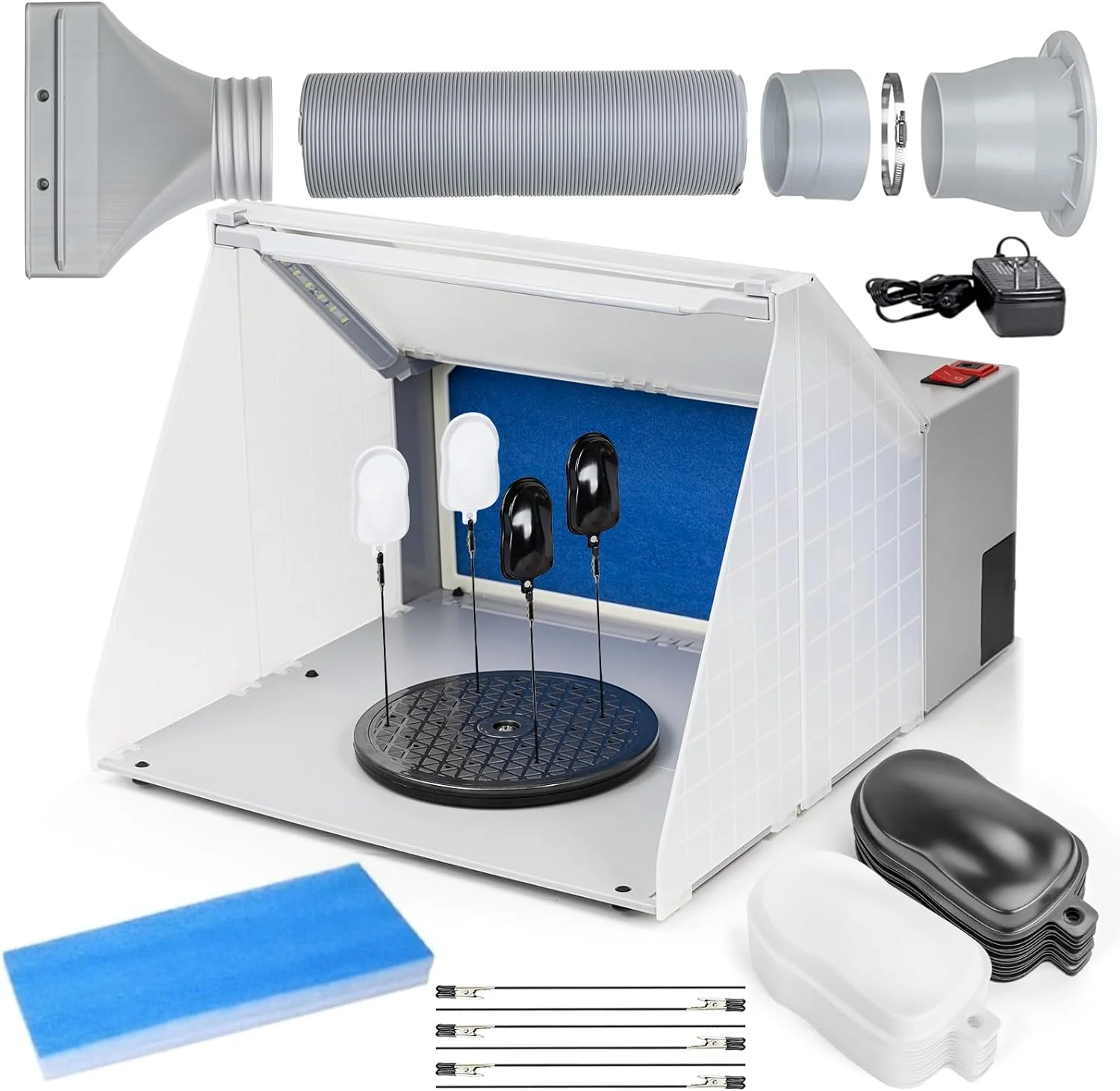 Autolock Spray Booth Kit with LED Lights  Filter System for Models, Crafts  More