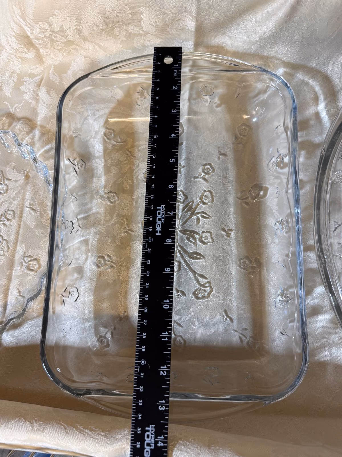 Vintage Anchor Hocking Savannah Floral Glass Bakeware Set Cottagecore 3 Piece