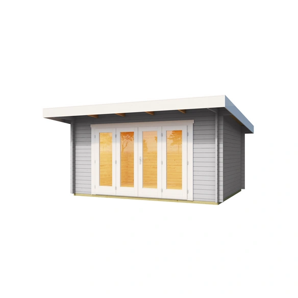Gartenhaus »Sussex«, BxHxT: 450 x 239,4 x 410 cm (Außenmaß inkl. Dachüberstand), lichtgrau