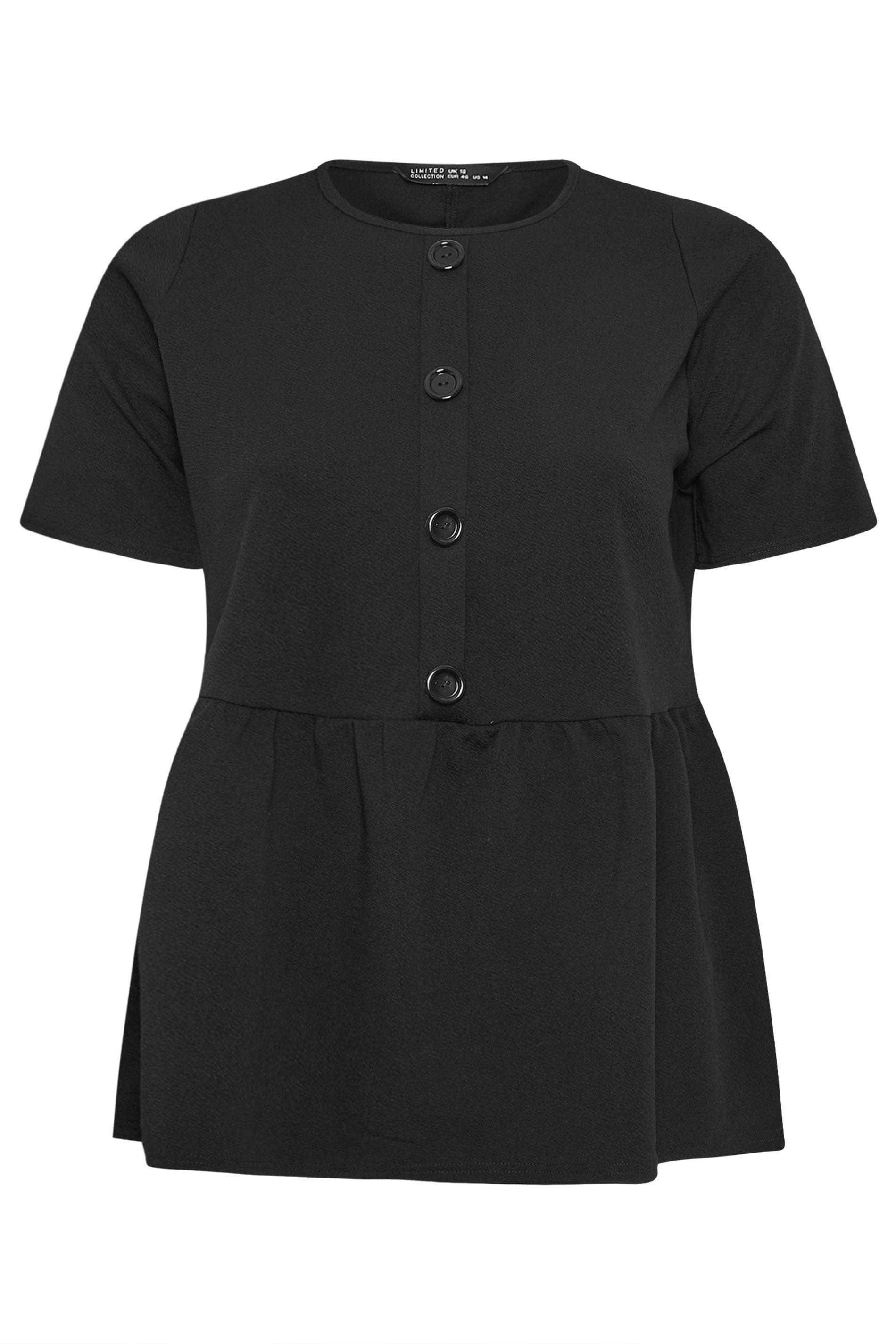 Yours Button Peplum Top