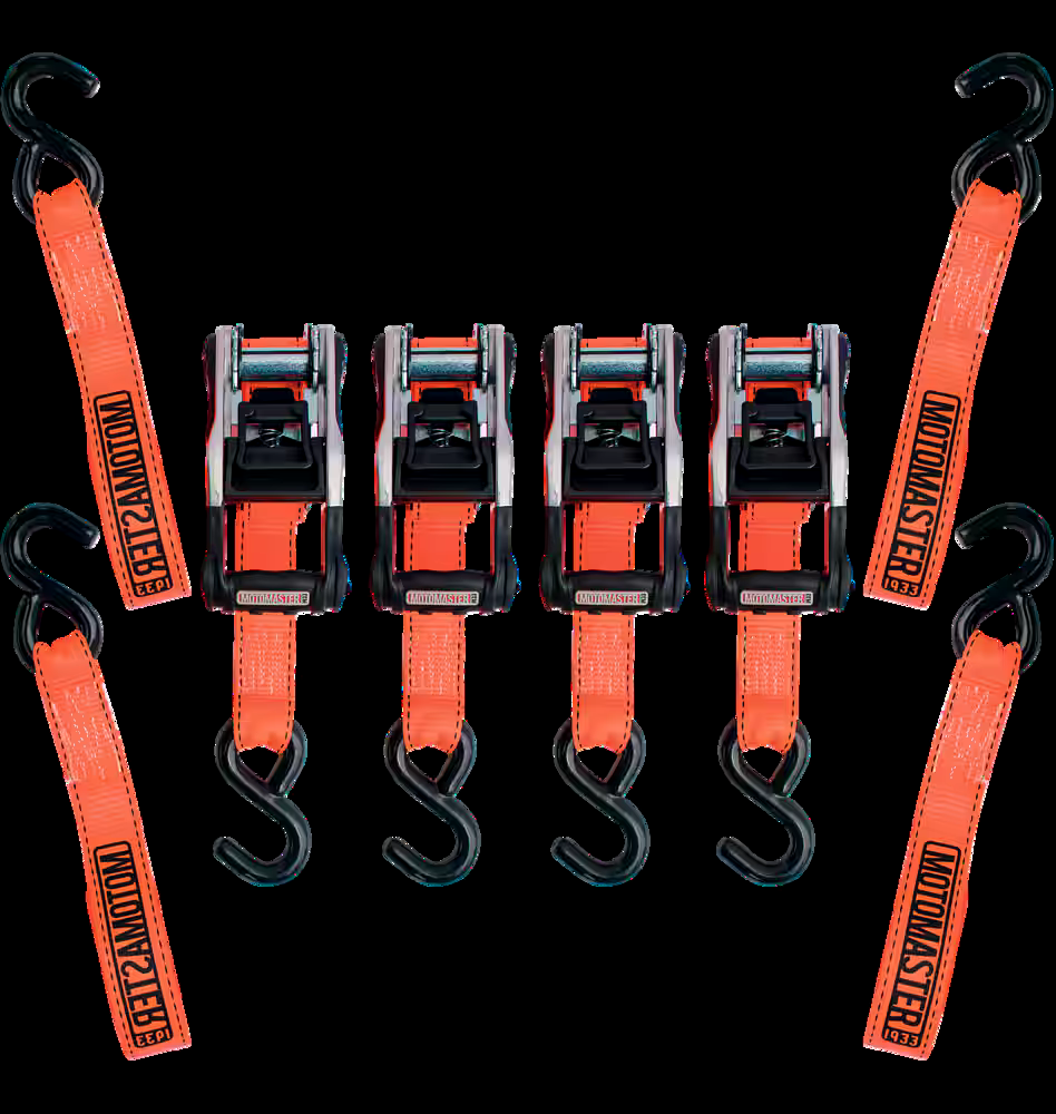 MotoMaster 3,000-lb Heavy Duty Ratchet Tie Down, with Padded D-Handle, 1.25-in x 14-ft, 4-pk