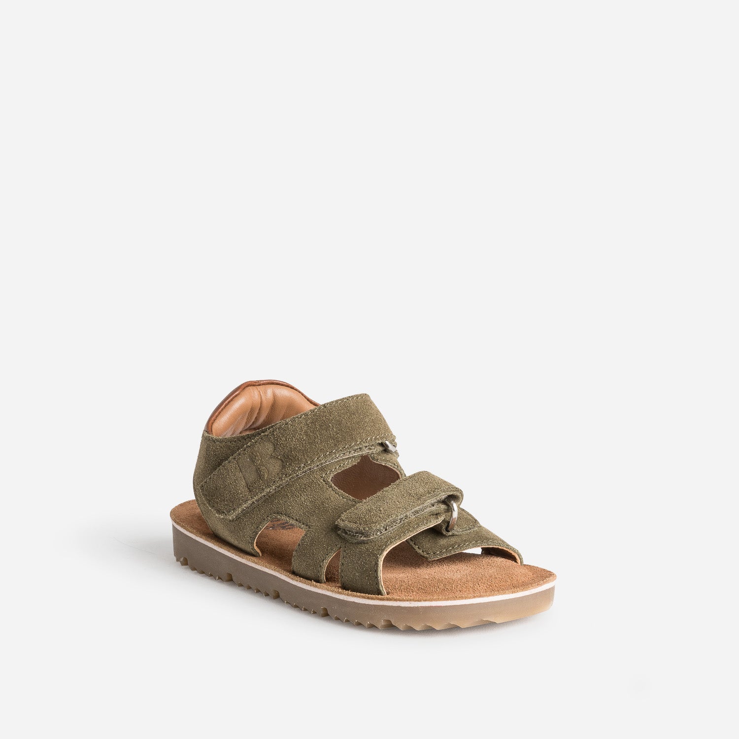 Sandale BUGGY kaki cuir velours