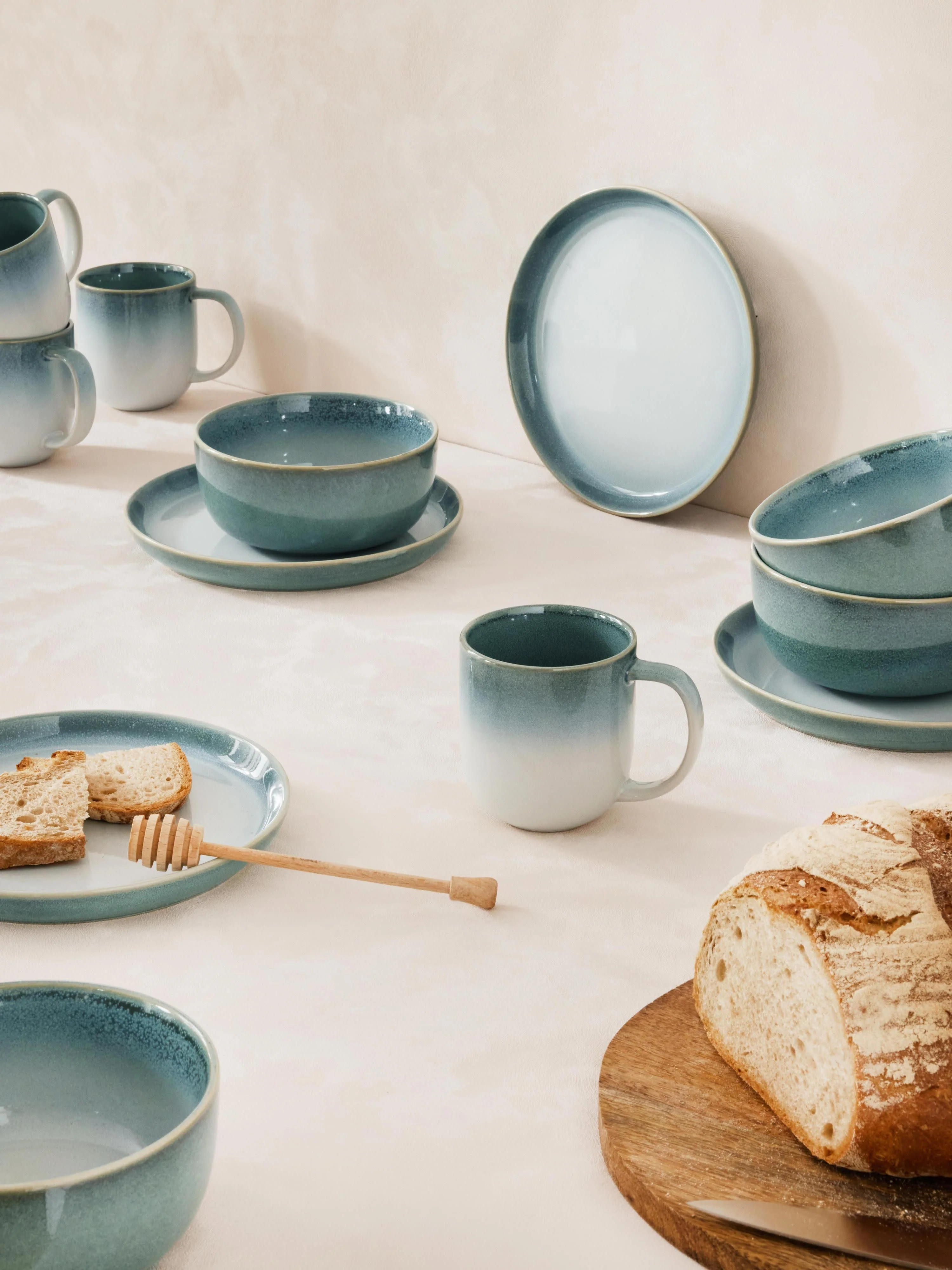 Tassen Havana mit reaktiver Glasur, 4er-Set