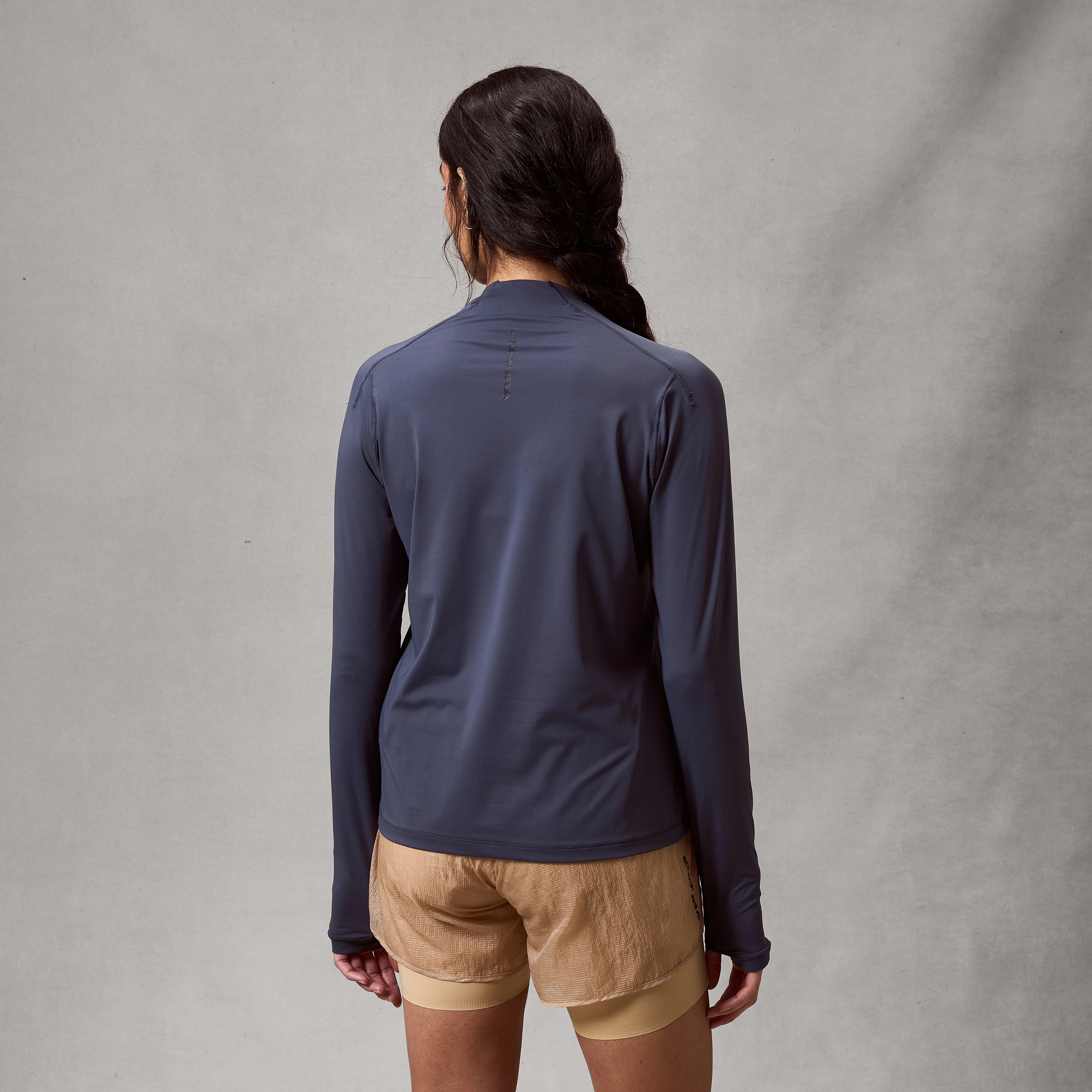 Women's AllTrack Rout L/S Tech Tee - Carbon Grey