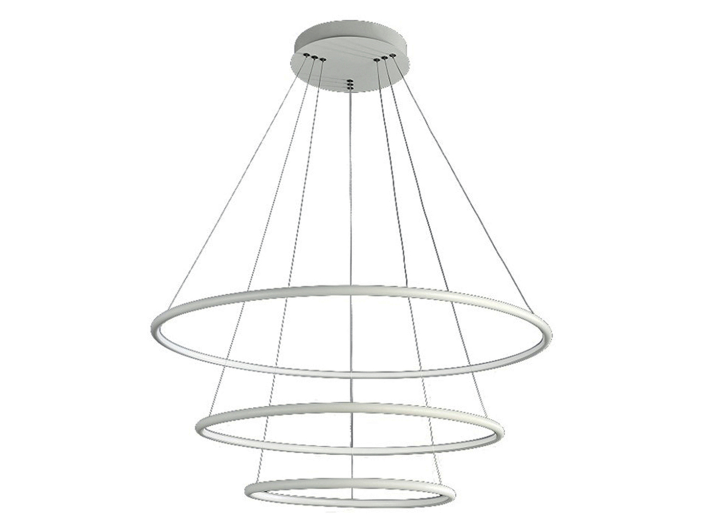 Lampa wisząca Orion LED 3-punktowa metalowa biała