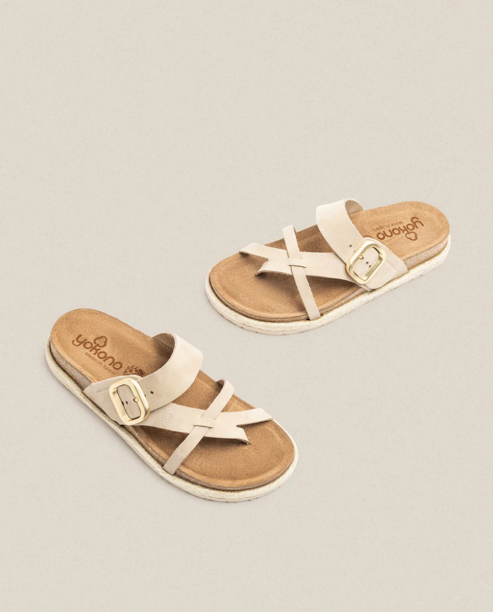 Sandalia plana Arena 003 beige