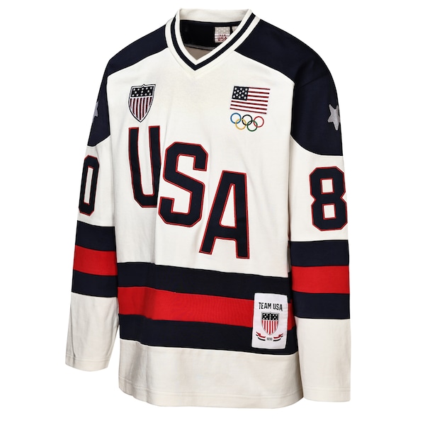 #80 Team USA Outerstuff Milano Cortina 2026 Winter Olympics Fashion Hockey Jersey