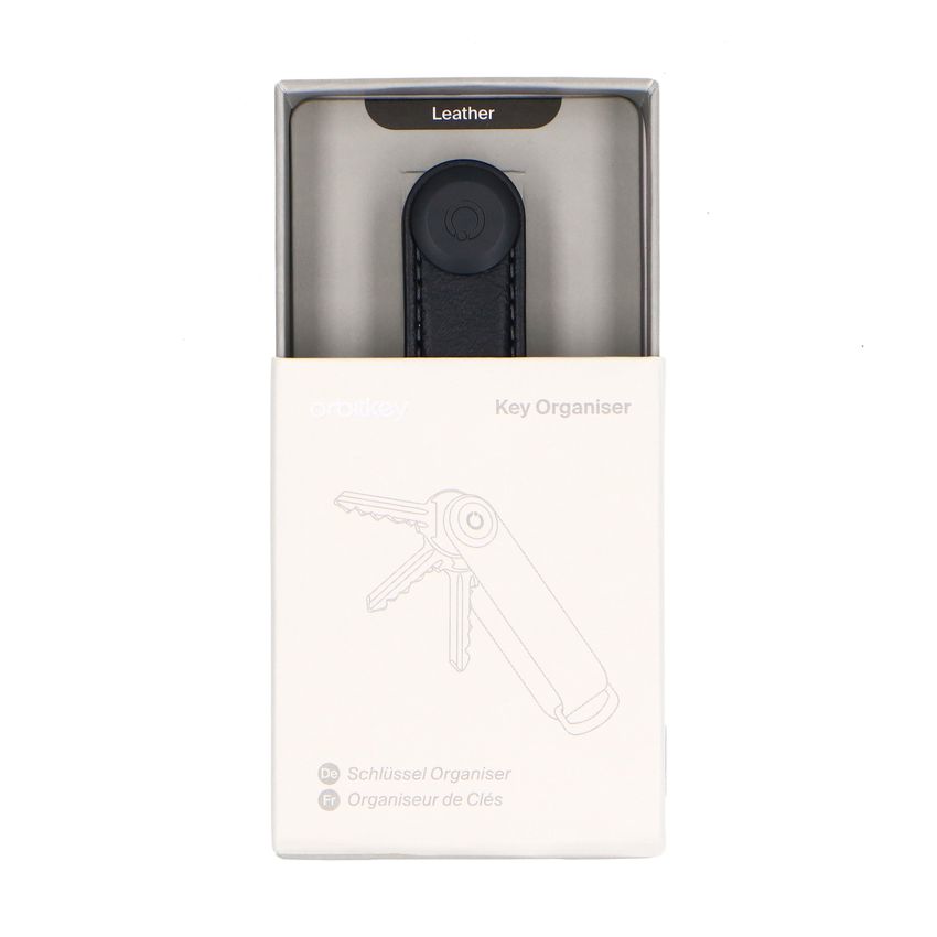 OrbitkeyZwarte leren Orbitkey sleutelhanger