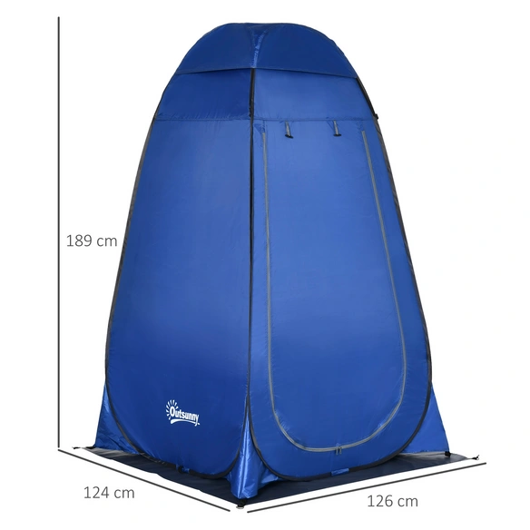 Pop-up Toiletten -und Duschzelt, BxHxT: 124 x 198 x 126 cm, Polyester/Stahl