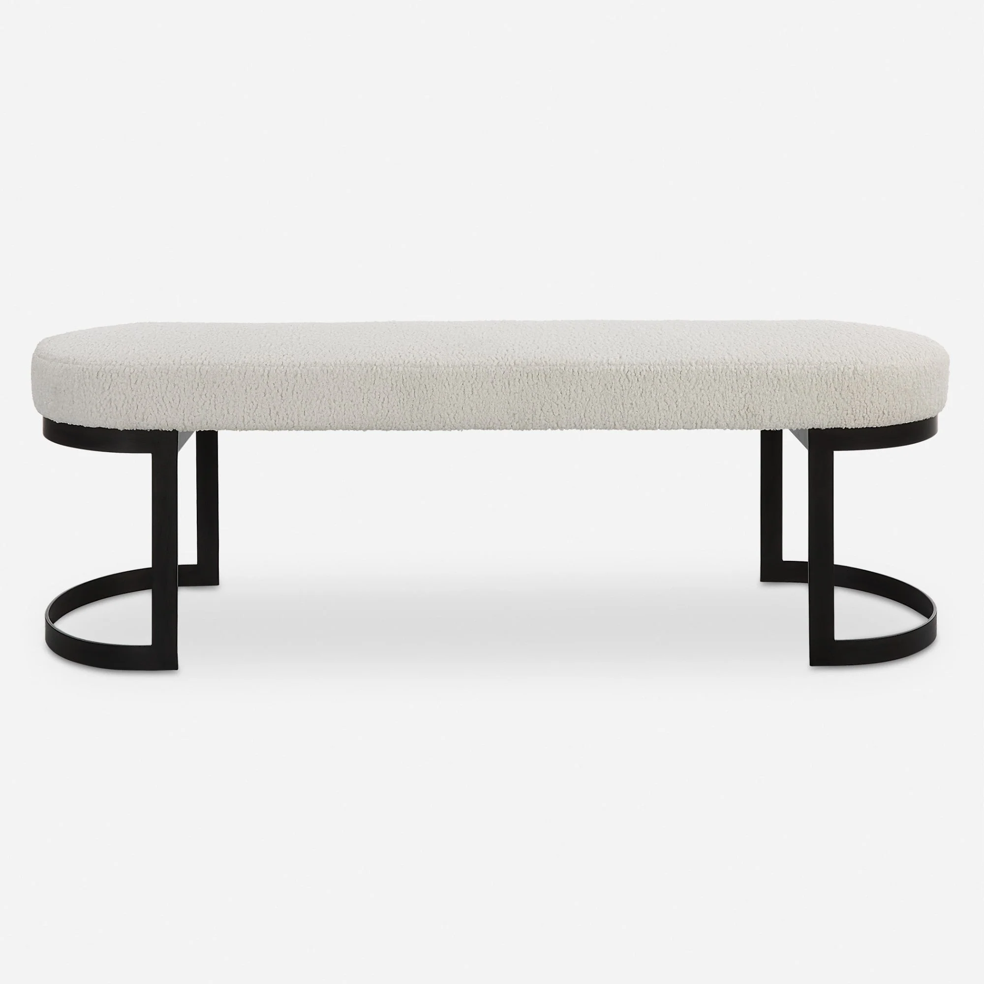 Upholstered Hand Forged Bench - 60
