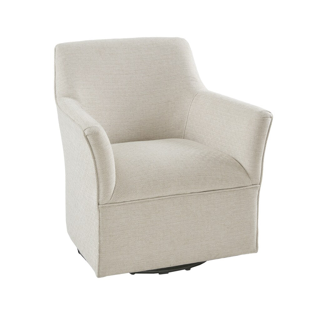 Madison Park Caddy Cream 360 degree Swivel Glider Chair