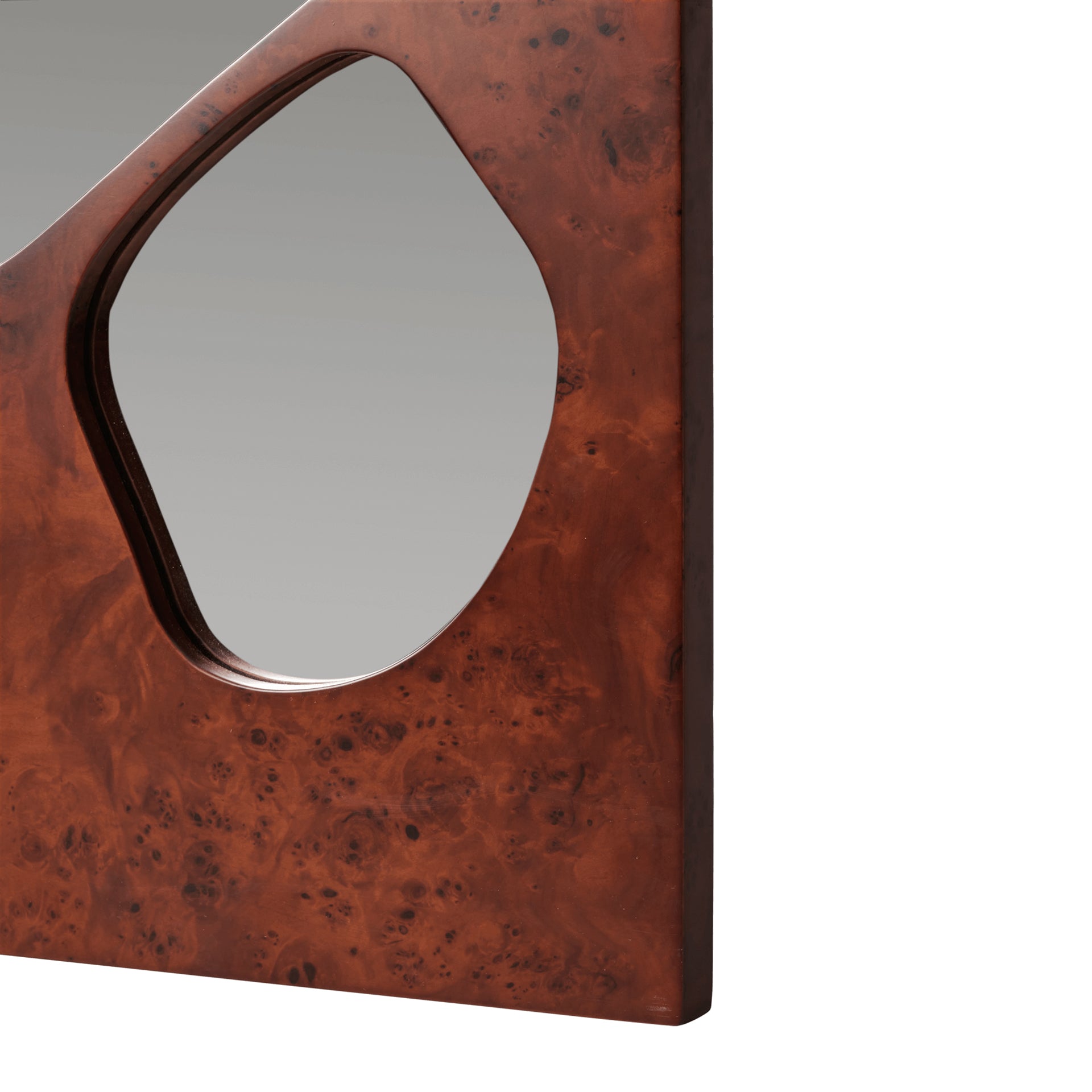 Ferm Living Folia Spiegel H 82 cm - Dark Stained Burl