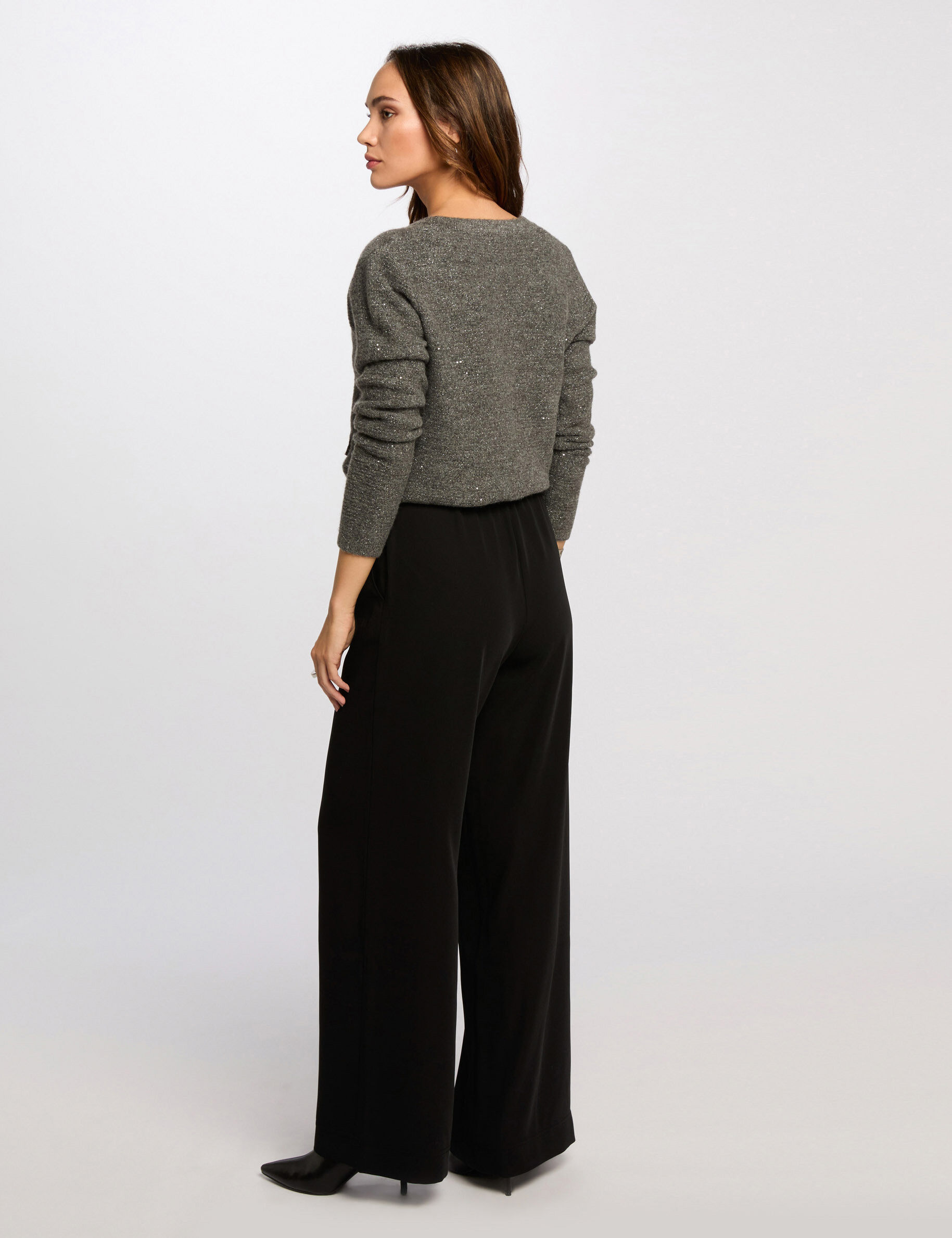 Wide Leg Trousers Black Women