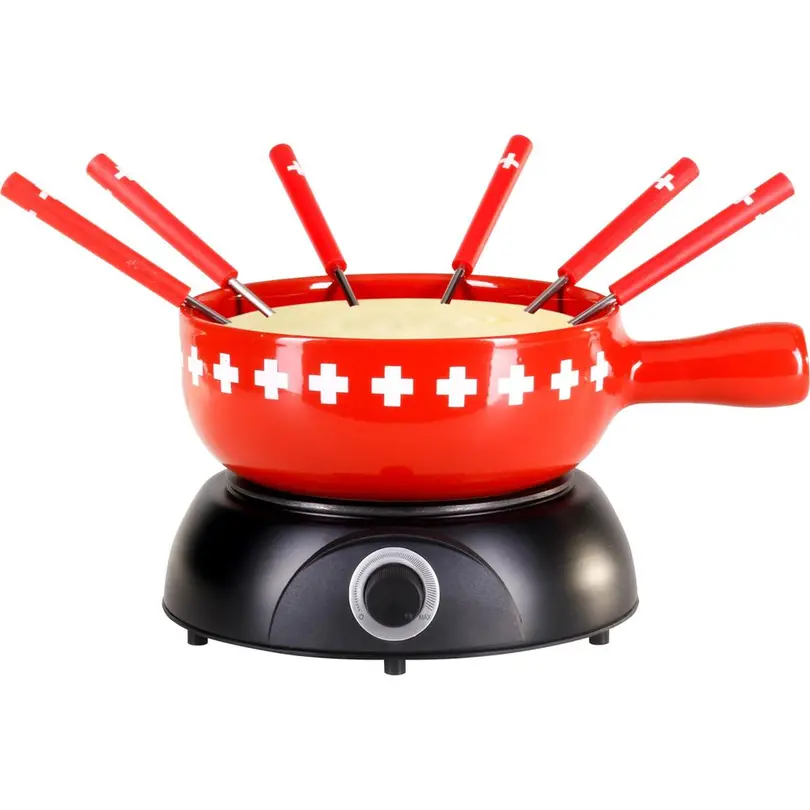 Fondue-Set 8-teilig CH-Band