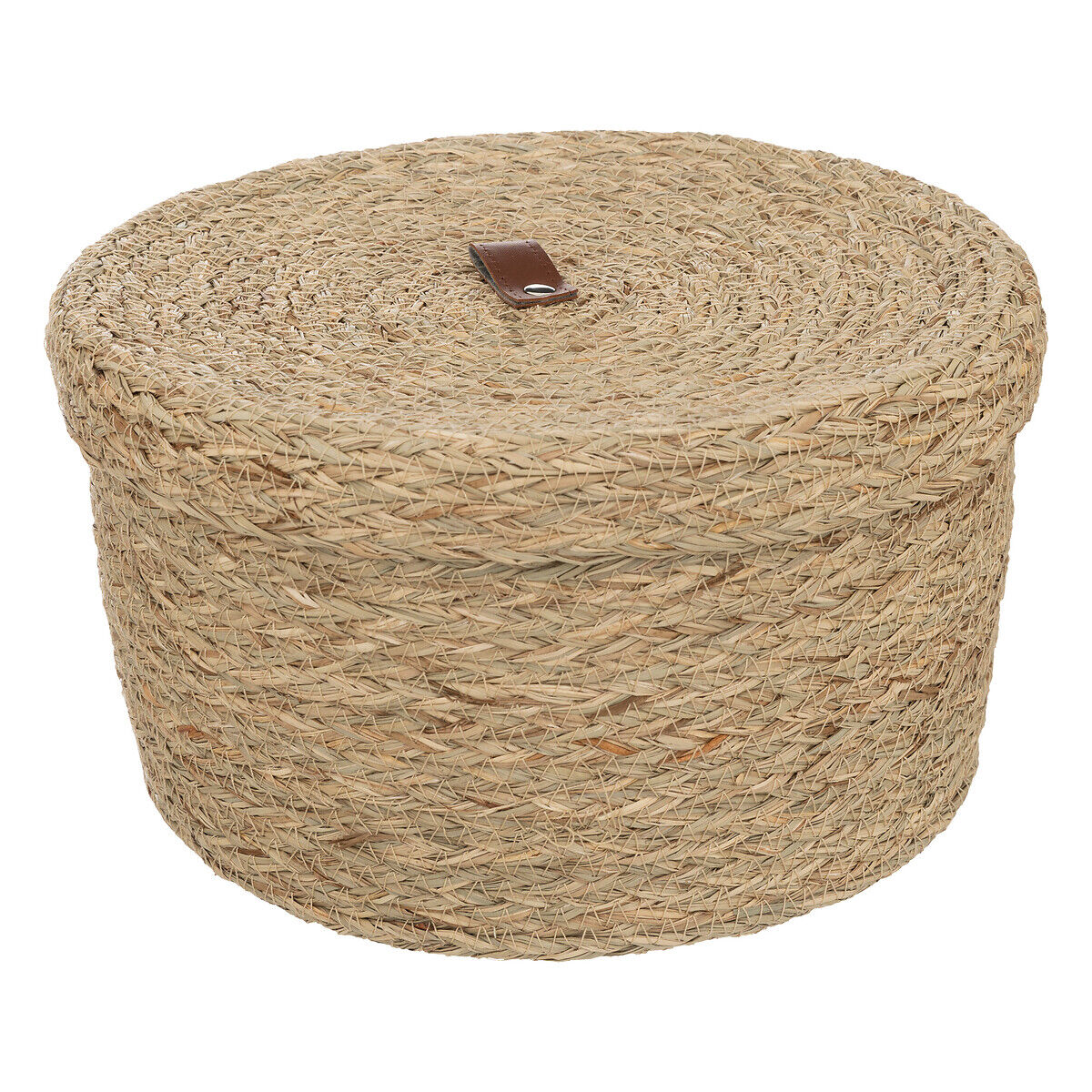 Caixa ARIANNA bege em ráfia 28cm