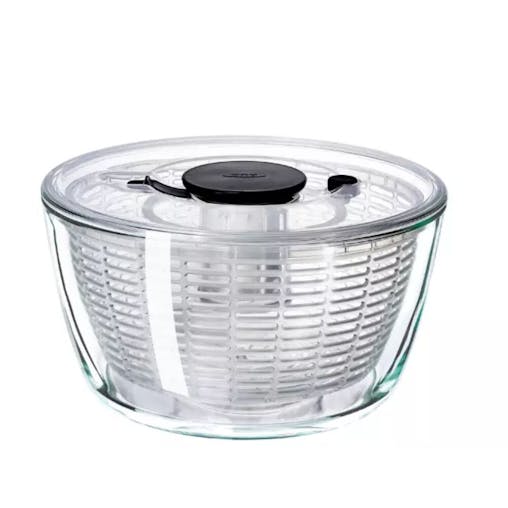 OXO Good Grips Glass Salad Spinner | Serving Bowl Lettuce Dryer