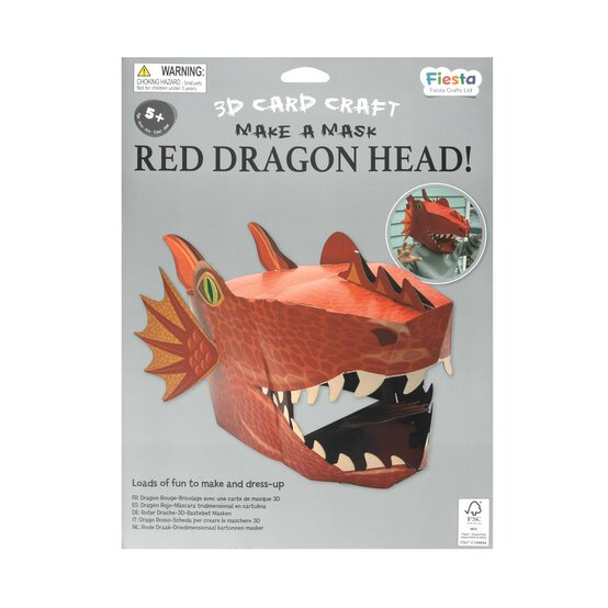 Make a 3D Red Dragon Mask Kit