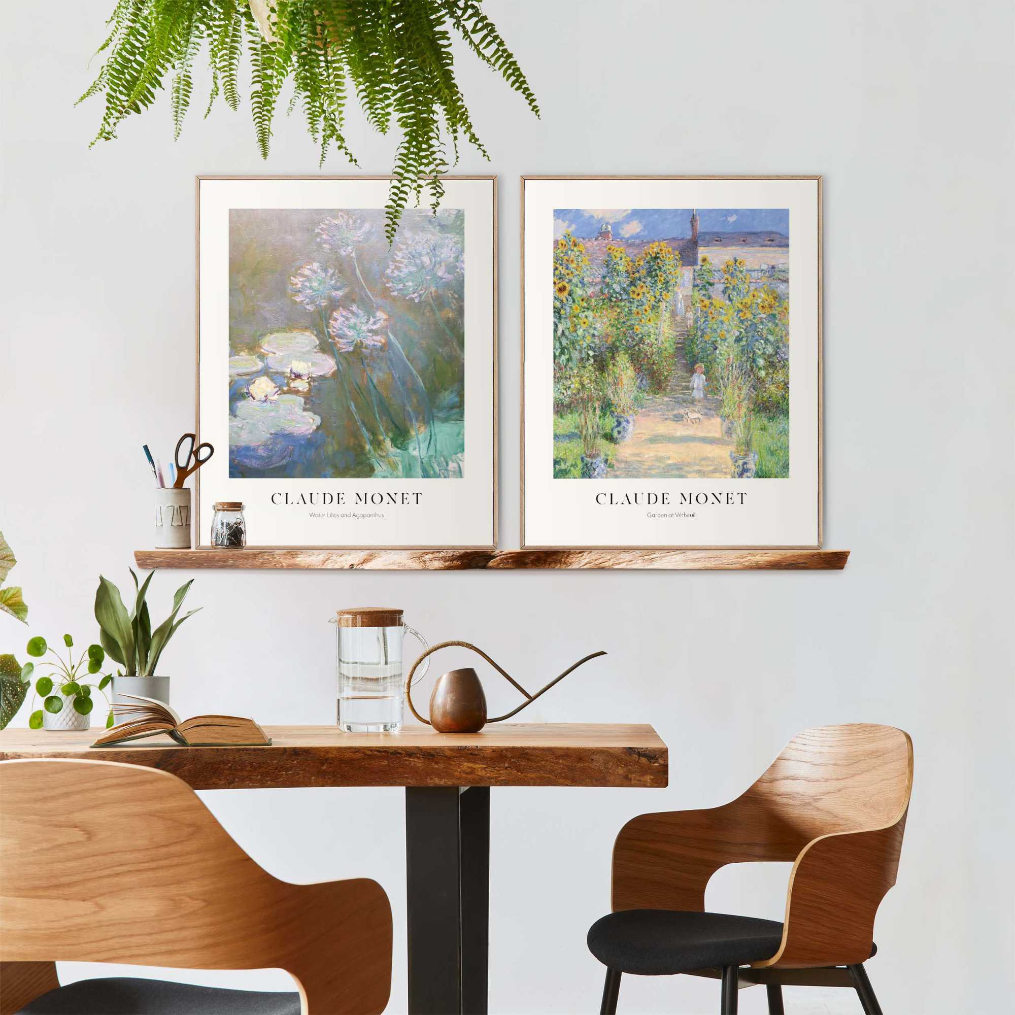 Reinders - Monet Garden - Schilderijen set 2x 50x40cm Hout