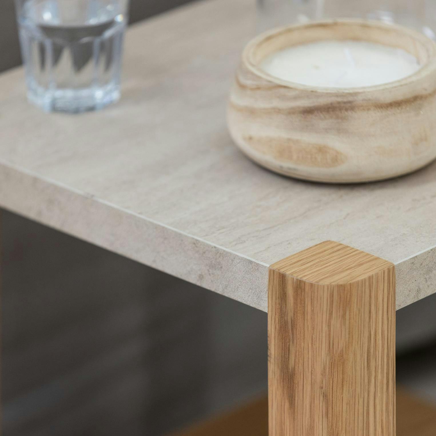 Table basse moderne 2 plateaux TREVI