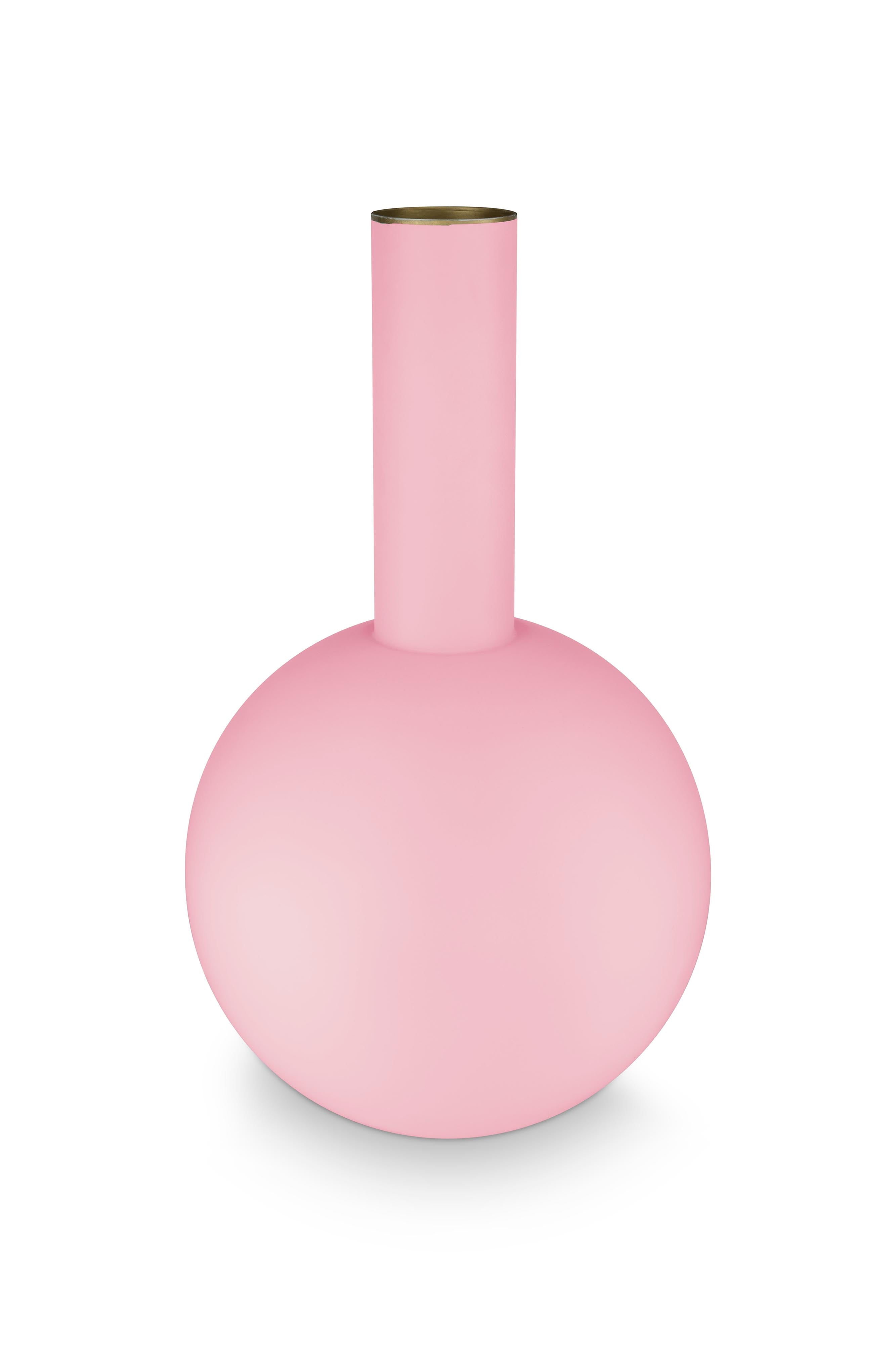 Pip Studio - Bloemenvaas - Roze vaas - Metaal - 24.5x42cm