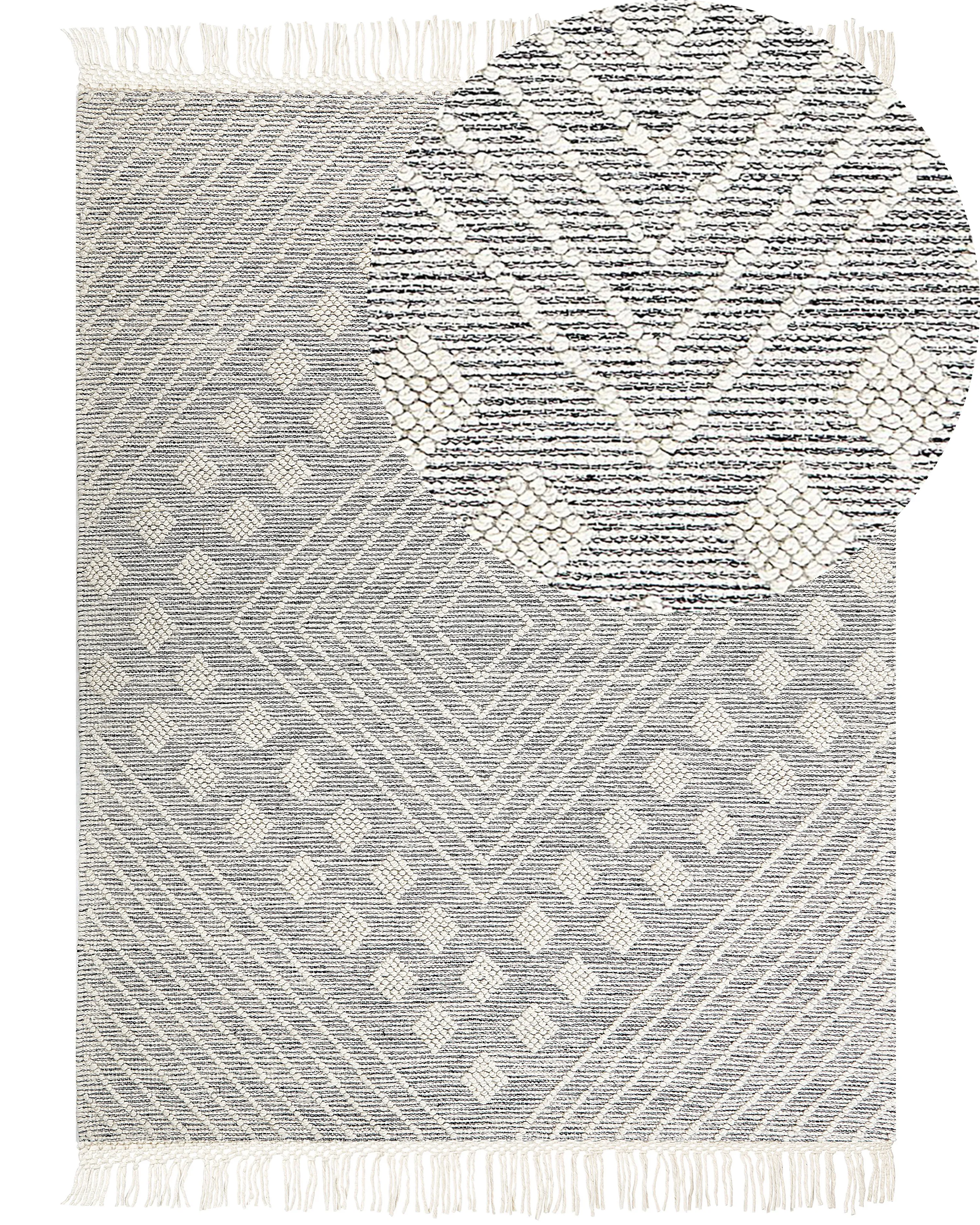 Rug SAVUR Grey 160 x 230 cm Wool