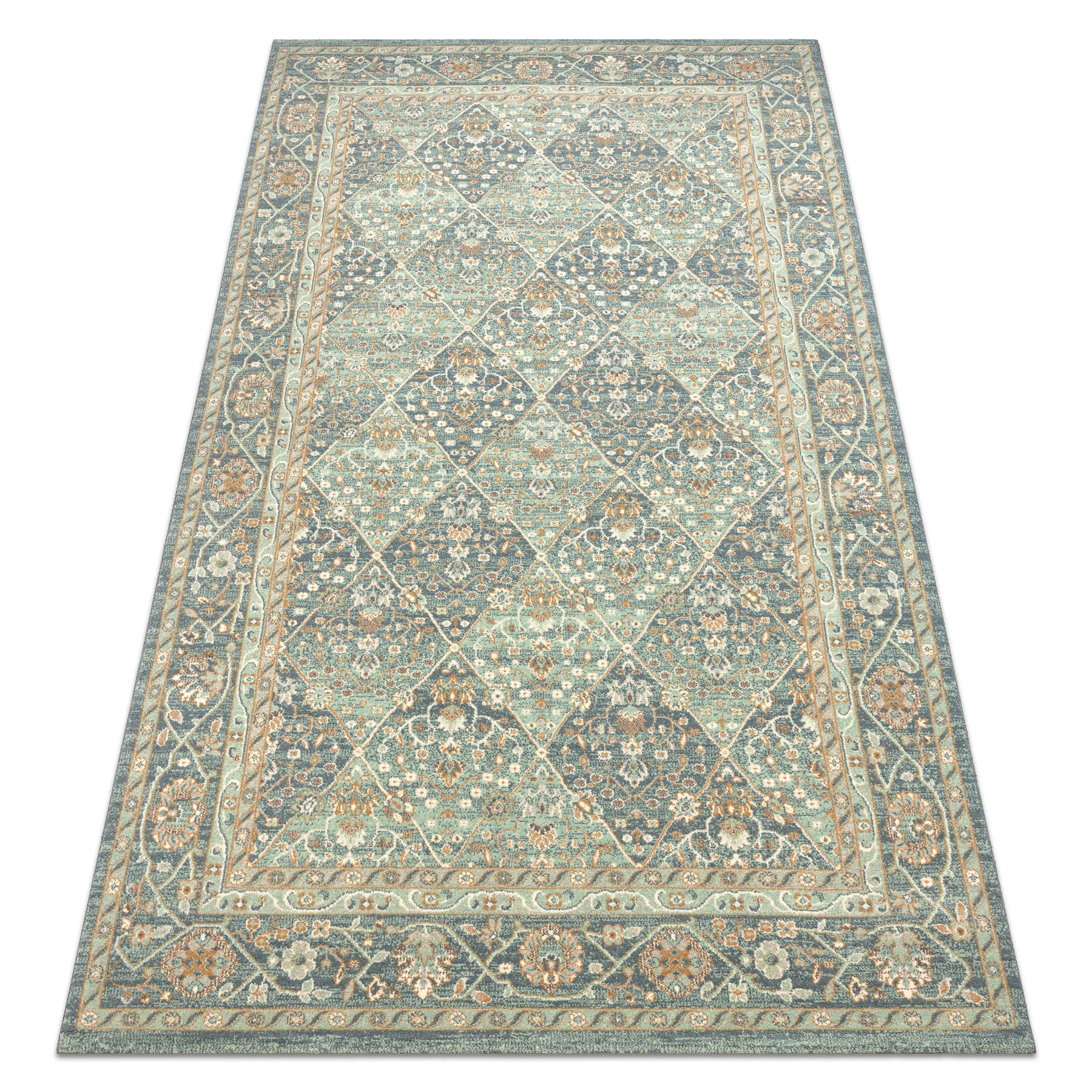 Dywan SOHO 477.27.LA500 wełniany OSTA - Romby, ramka 67x130 cm