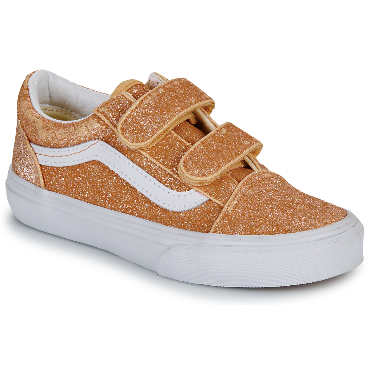 Vans - Old Skool V GLITTER Apricot Glow - Apricot / Glitter