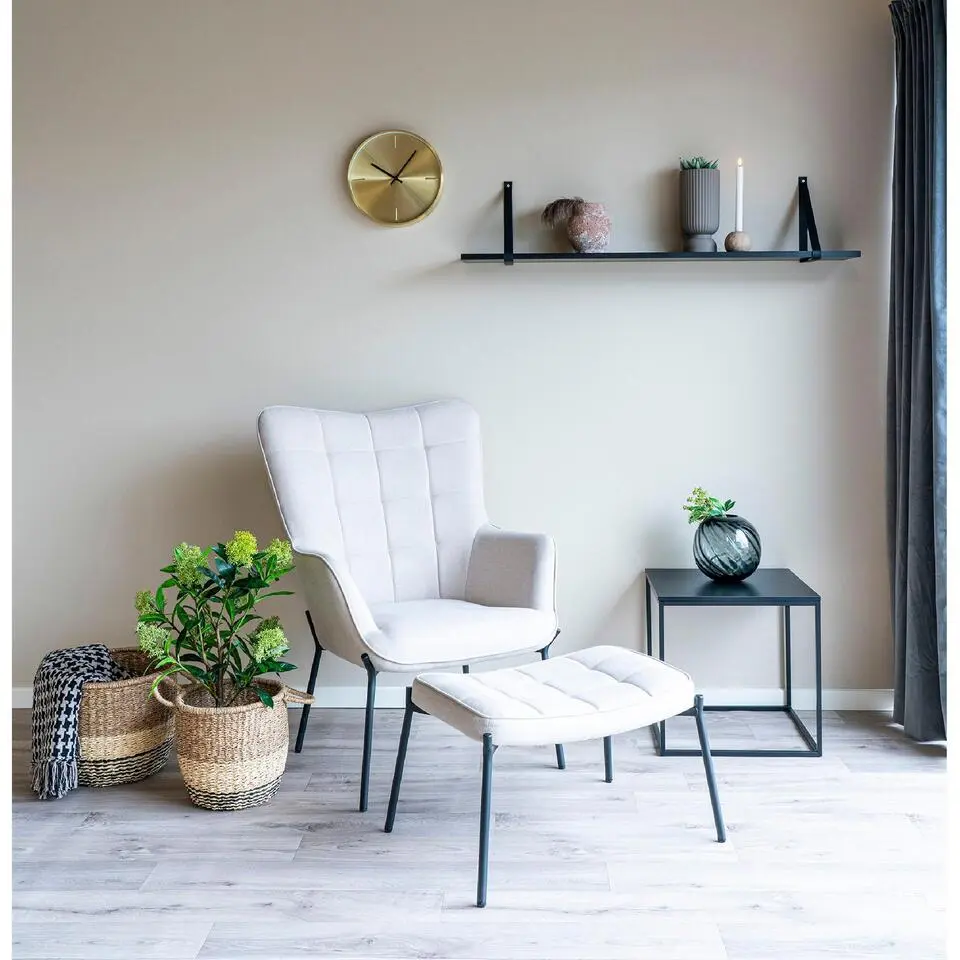 Nest of Nora Wandklok geruisloos 30 cm - Aluminium - Goud