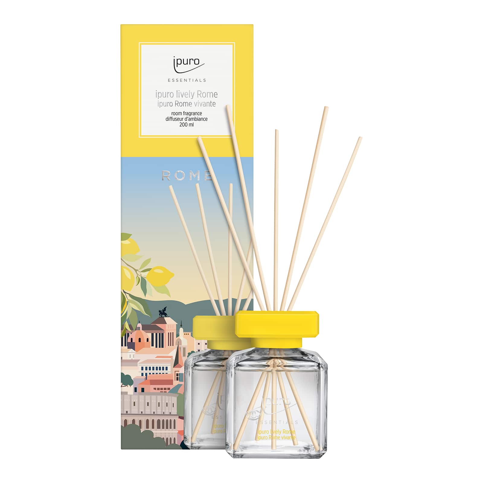 ipuro ESSENTIALS Raumduft Lively Rome Gelb, 200 ml