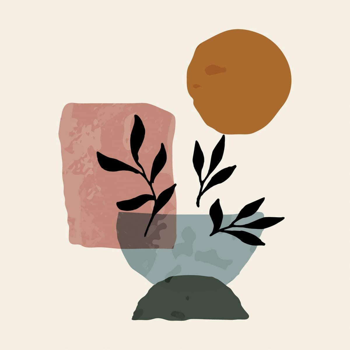 ILLUSTRATION - Tableau sur verre bol bleu 30x30 cm