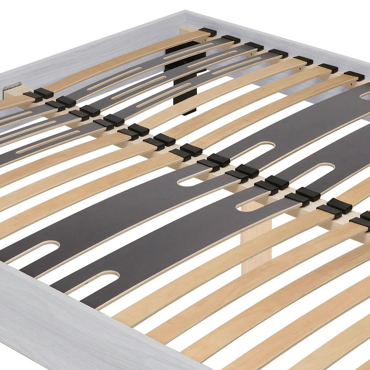 FACILKIT - Sommier  démontable 140x190cm bois blanchi