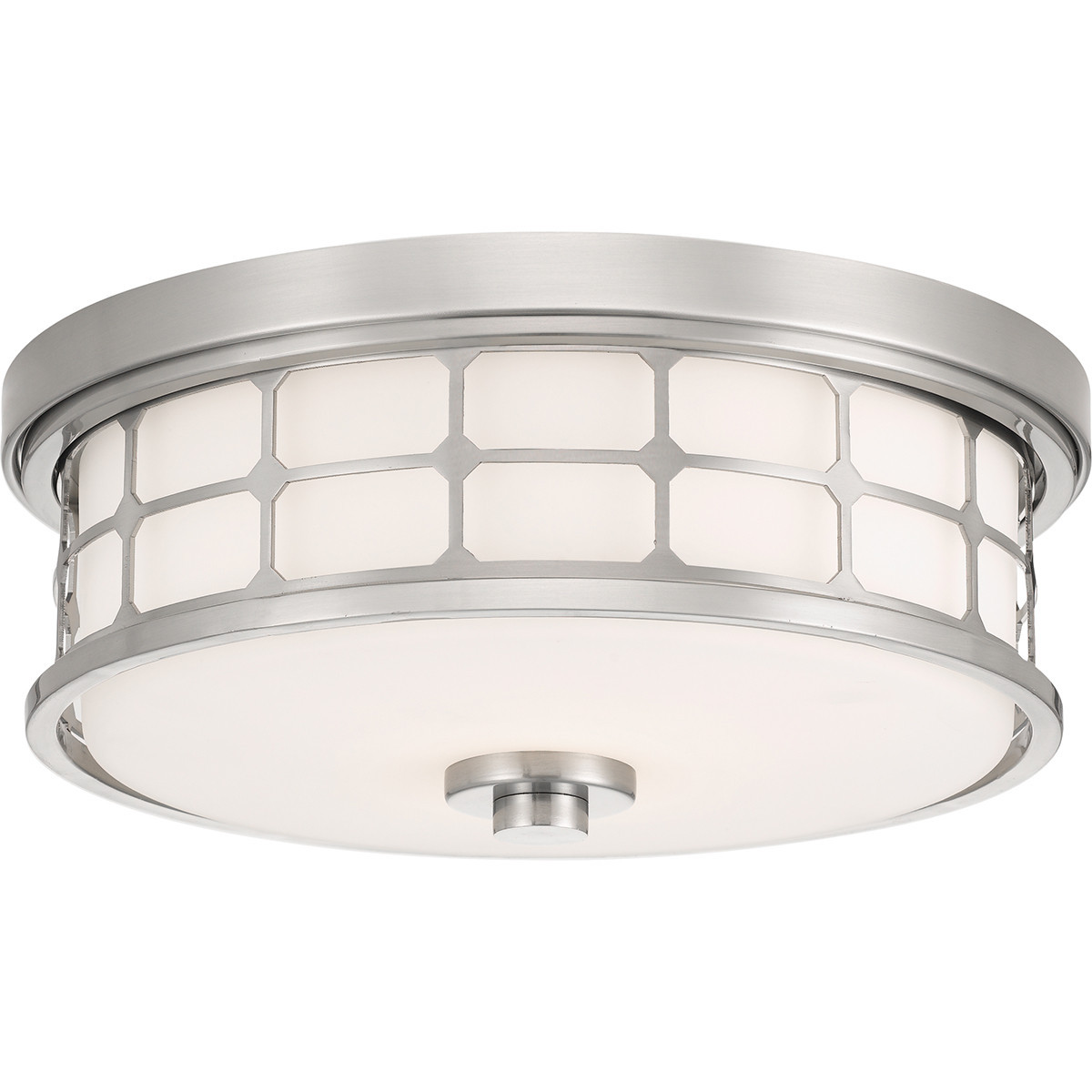 Plafonsrebrny okrągły 34,5cm Guardian 2xE27x40W IP44 Quoizel