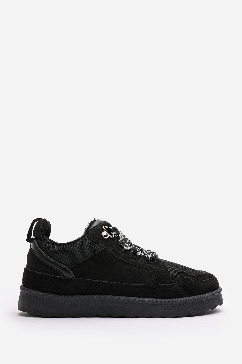 Where's That From Xavia' Suede Low Top Trainer Slipper With Faux Fur Lining