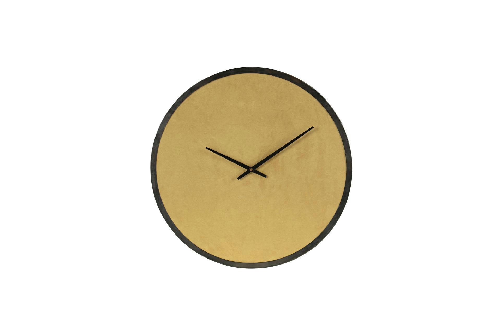RENSKE - Pendule en velour ocre D62