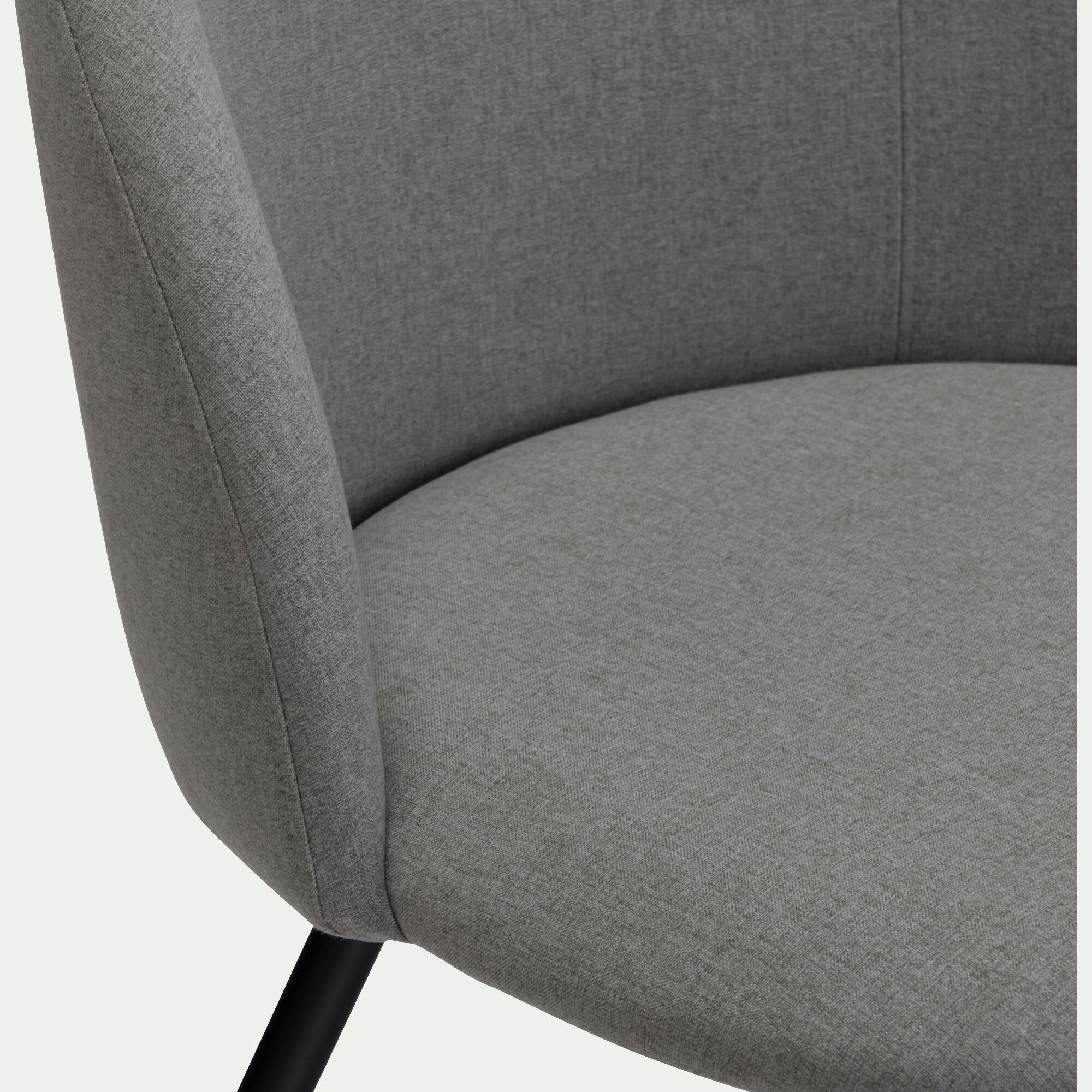 FIONA - Chaise de bureau en tissu - gris vésuve
