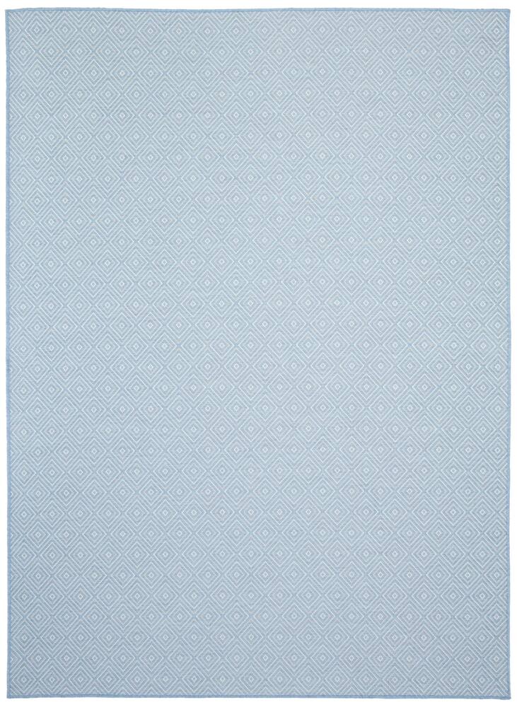 ECARPET Veranda Diamond Indoor/Outdoor Area Rug, Light Blue, Assorted Sizes