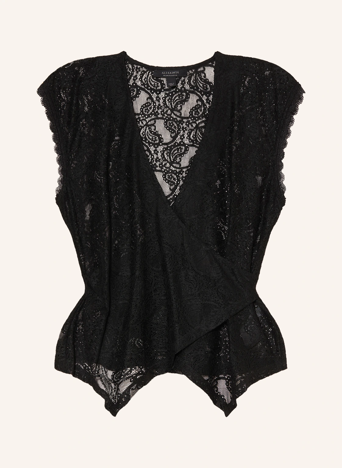 ALLSAINTS Spitzentop VERA in Wickeloptik