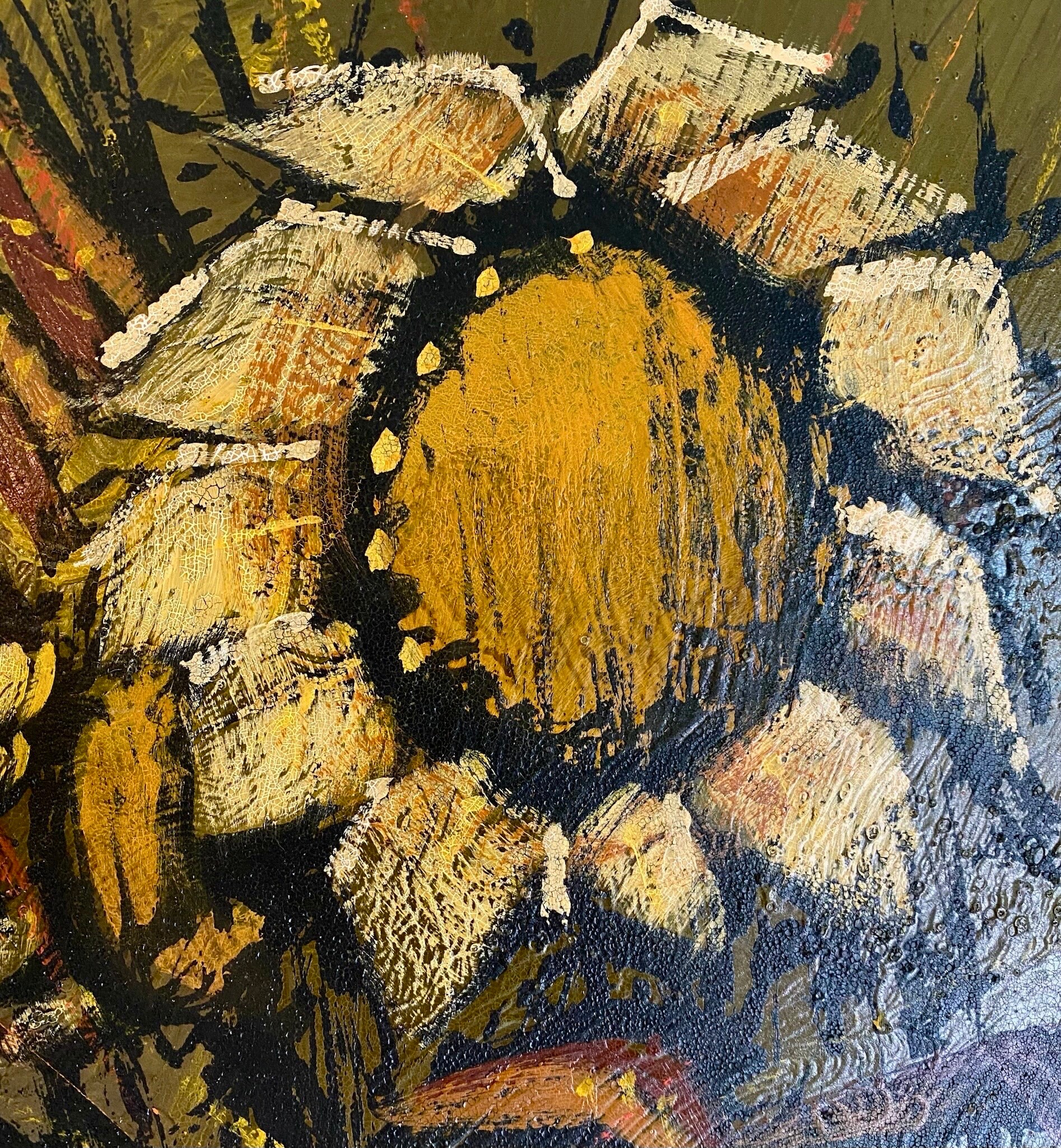 Vintage Mid-Century Modern Painting by Van Gaard | Original Artwork Painting | Flowers in a Tureen | Mod Wall Art by Vanguard Studio