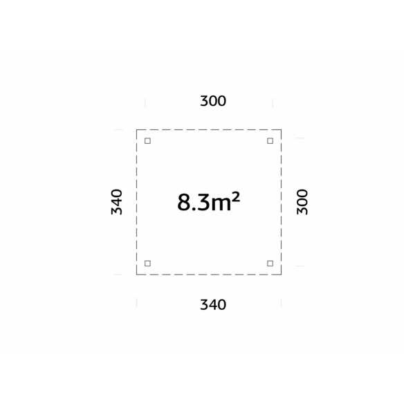 Pavillon »Lenna Set «, BxHxT: 300 x 245 x 300 cm