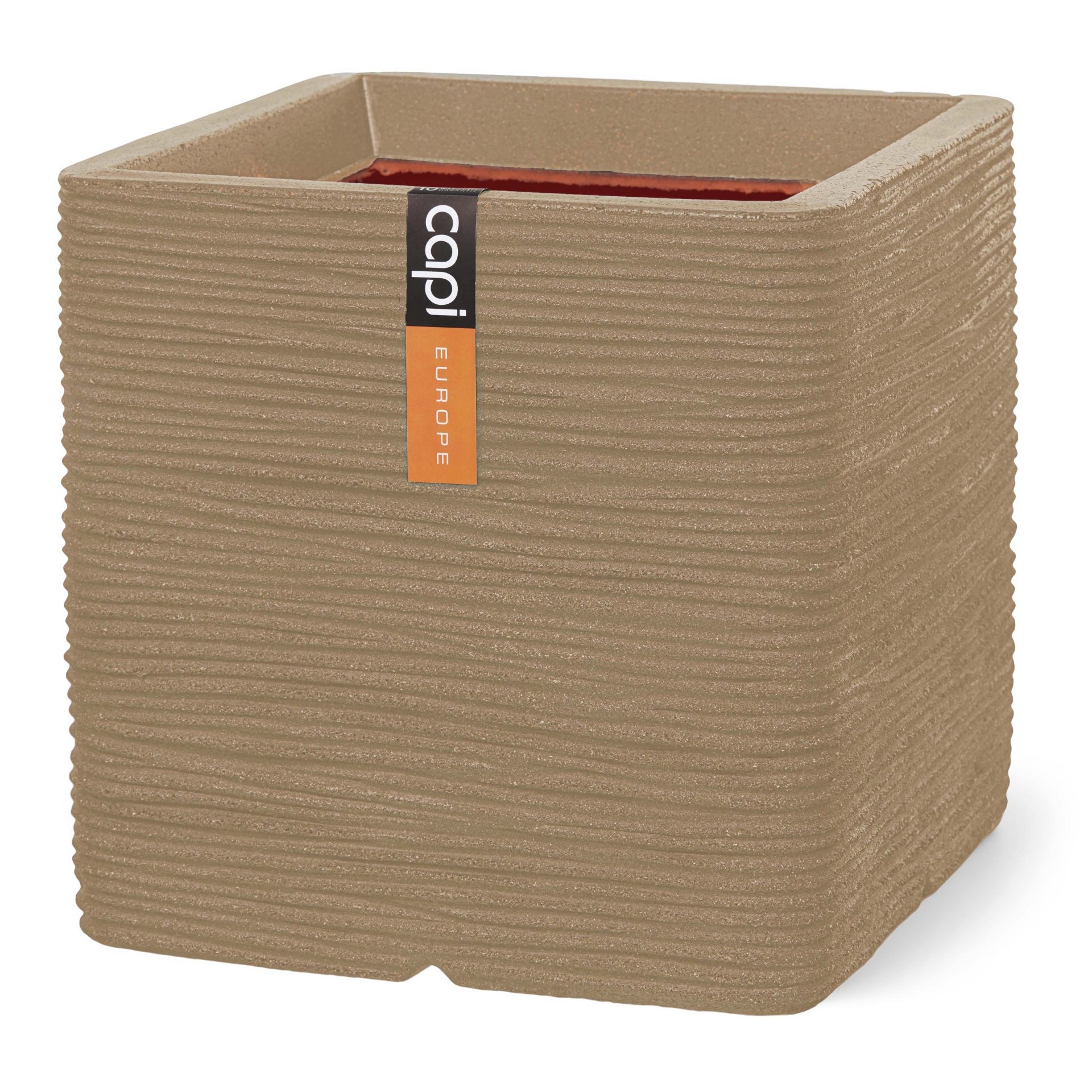 Capi Europe - Pot vierkant Rib NL - 30x30 - Beige