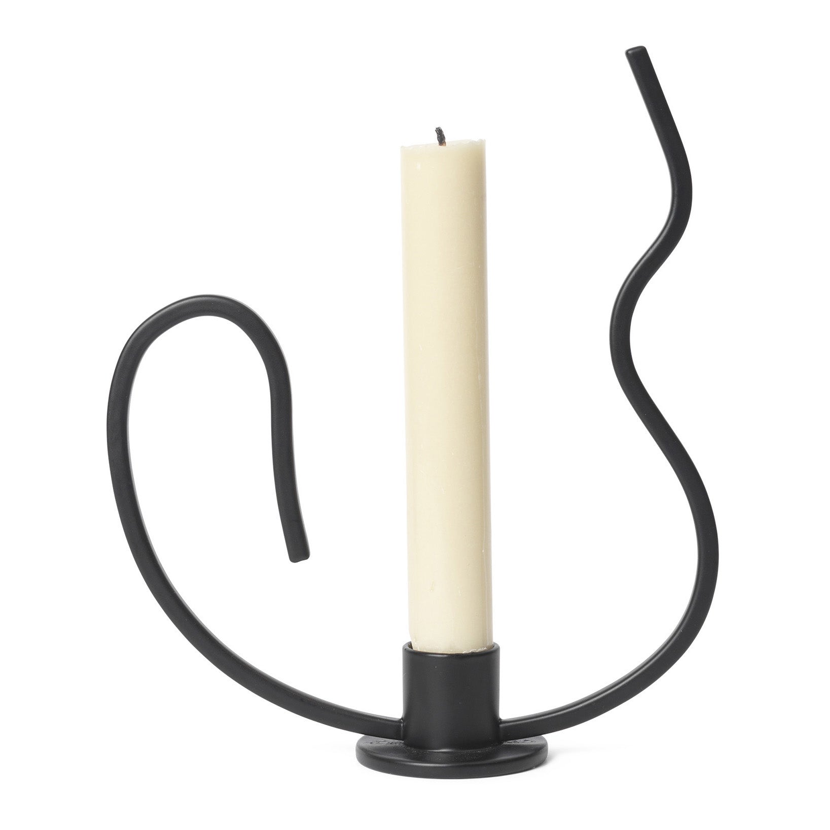 Ferm Living Valse Kandelaar Low - Zwart