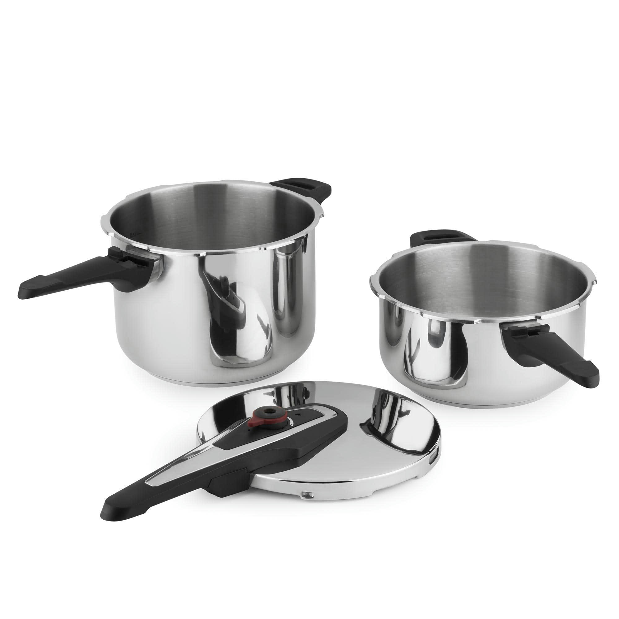 LIGHTNING  - Set Cocottes minute Autocuiseur 4L et 6L en acier inoxydable