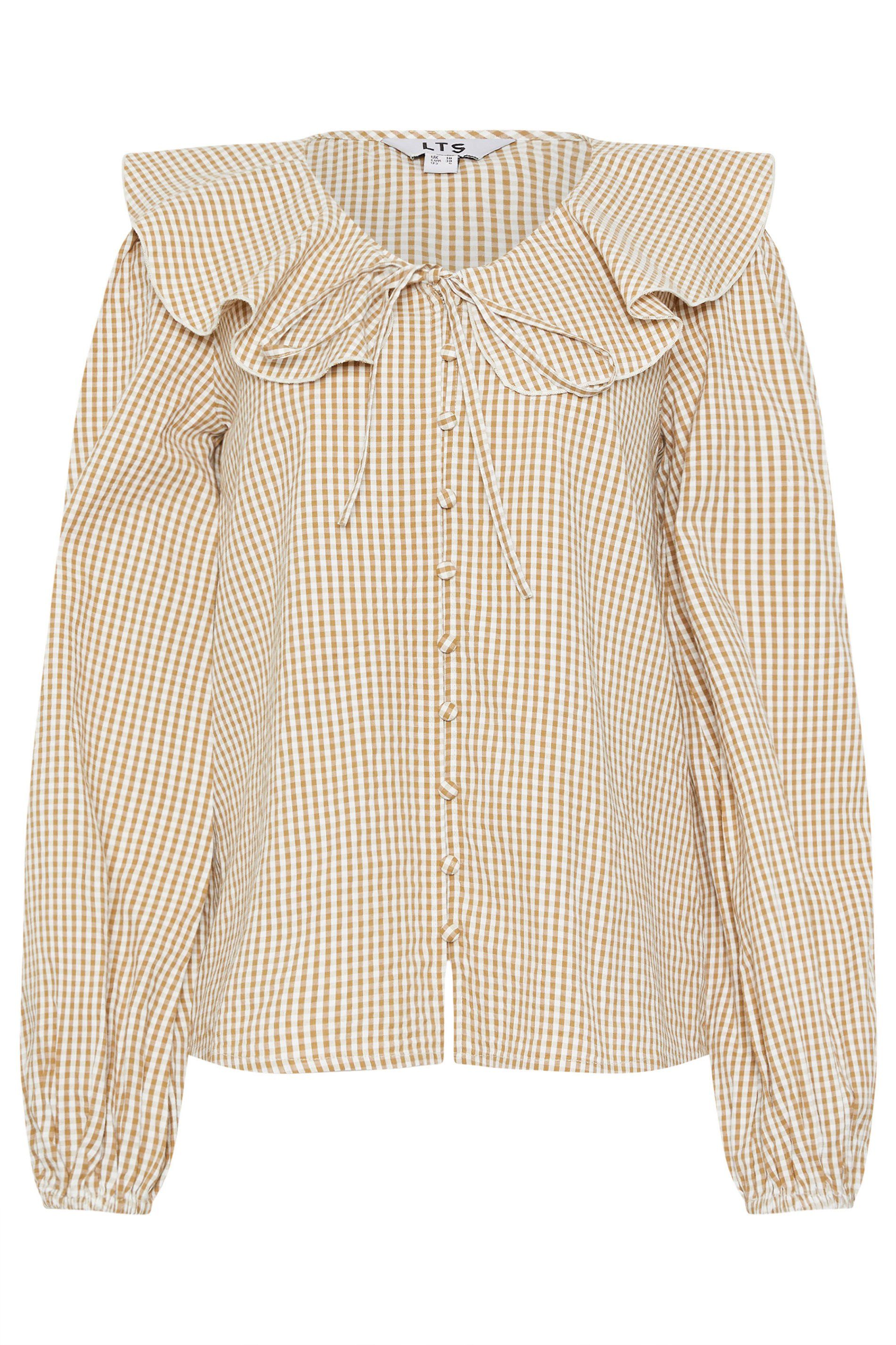 Long Tall Sally Tall Gingham Cotton Shirt