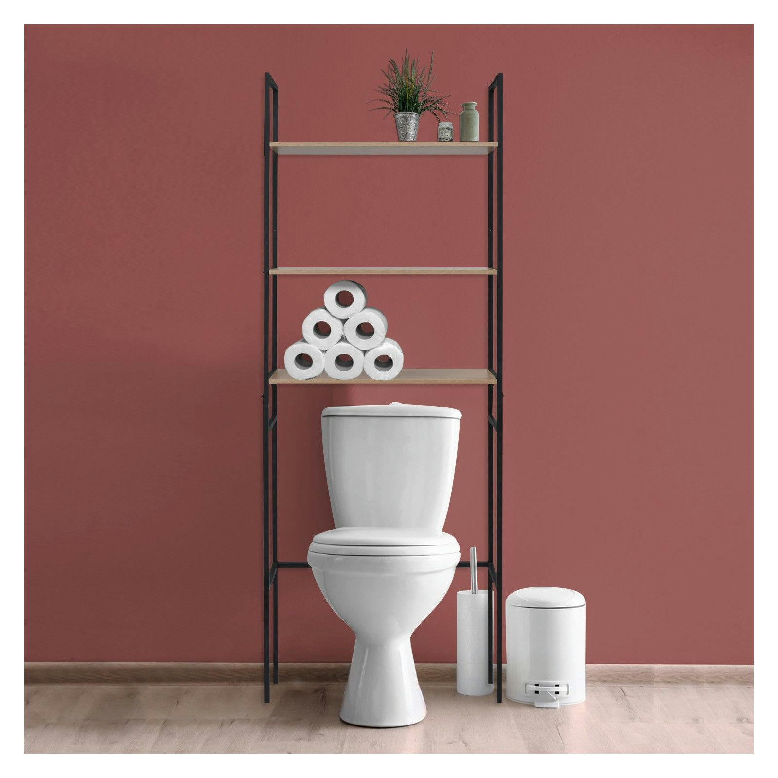 SAO - Étagère pont WC bois et métal