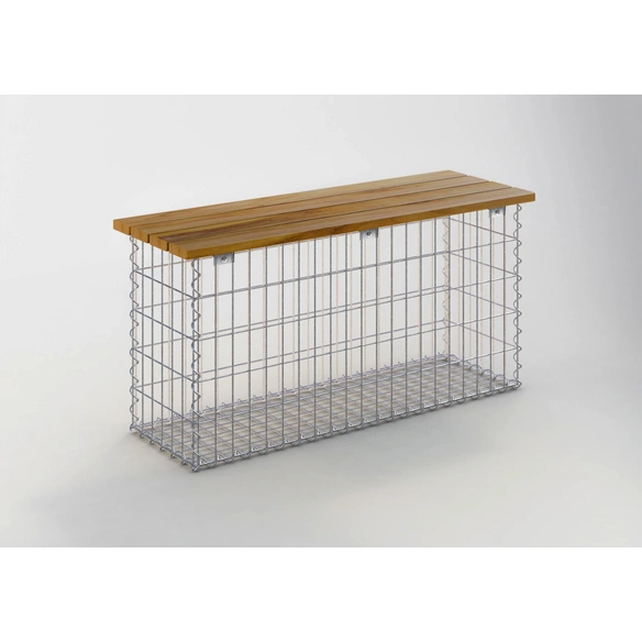 Gabionenmöbel, galvanisch verzinkter Stahl/ Holz